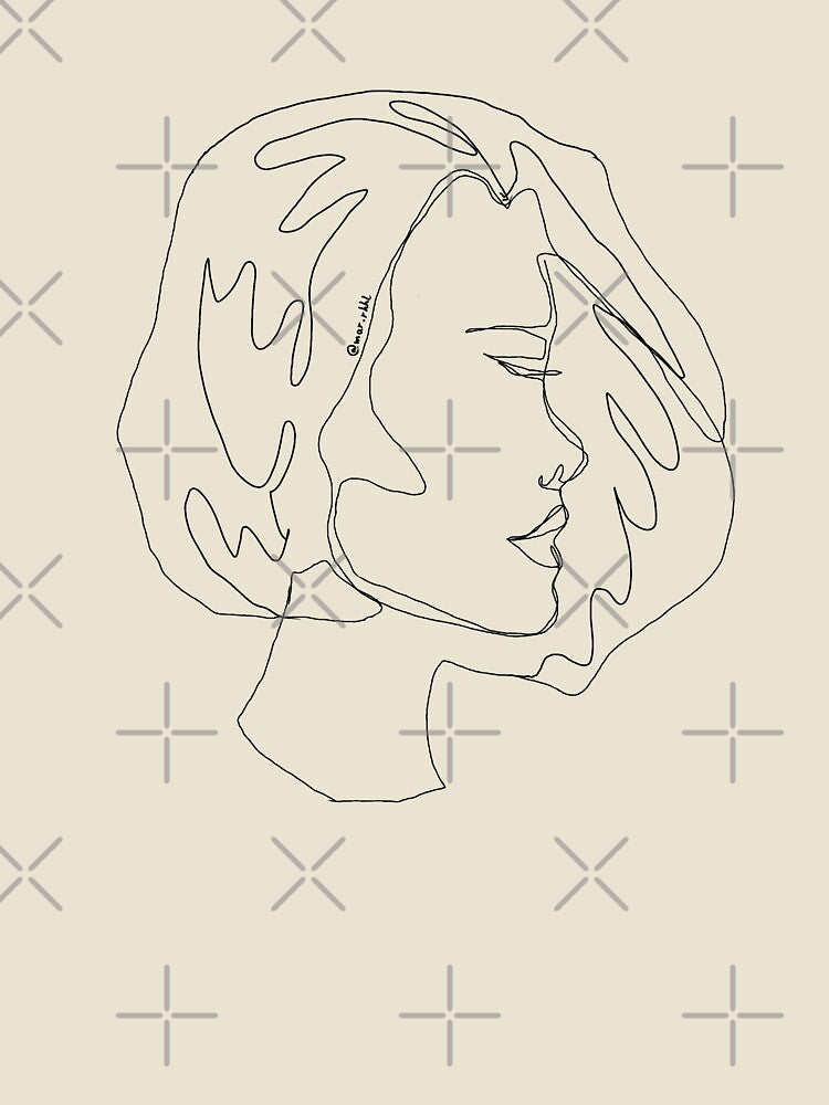 Woman portrait - One line art by Mermaso Art
