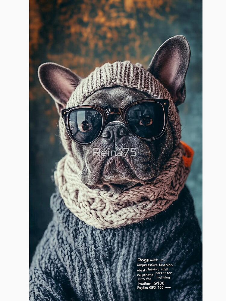 Chic Dog in Sweater for Cold Days" by Reina75