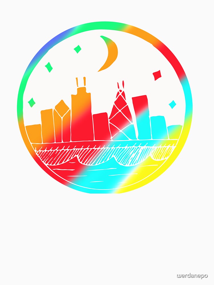 Colorful Building Art Design Gift Idea by werdanepo