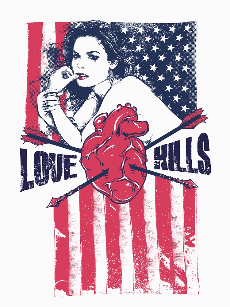 Retro Vintage American Flag T Shirt by PotionTees