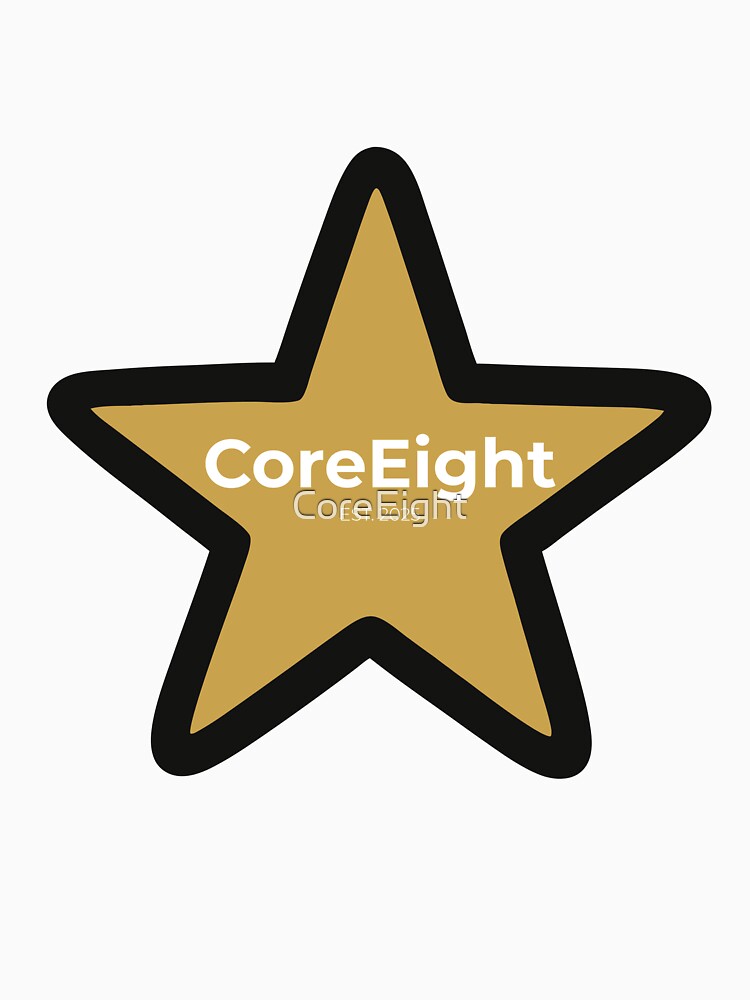 CoreEight Gold Star Logo EST 2025 – Minimalist Premium Brand Design for T-Shirts & Stickers by CoreEight