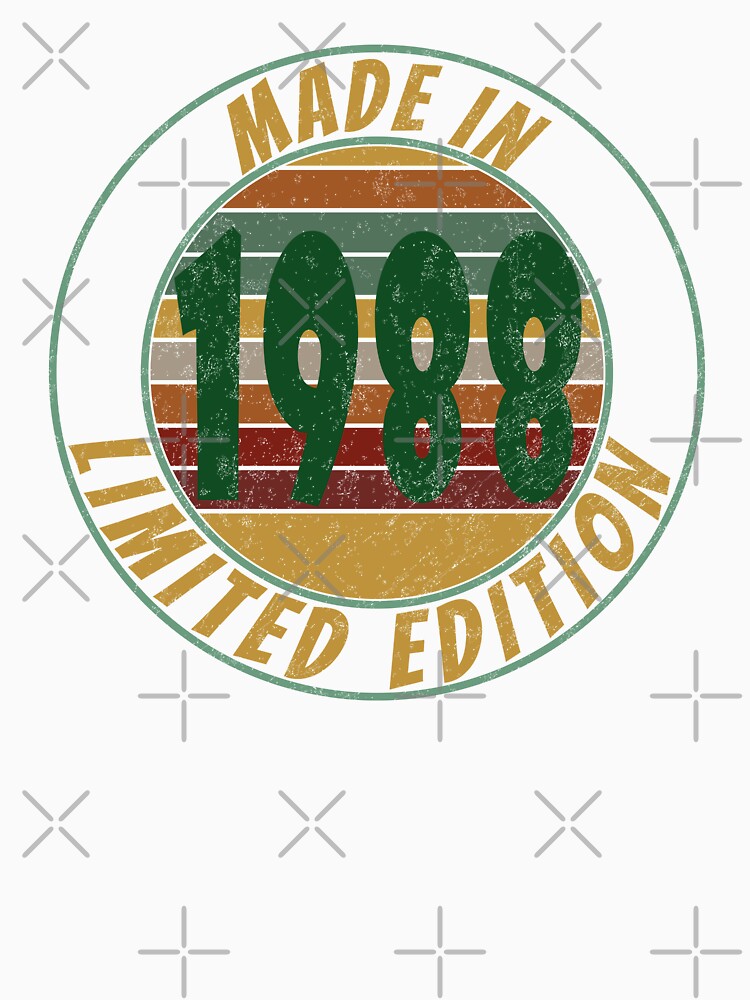 Made In 1988 Limited Edition Retro Vintage by Qudkin