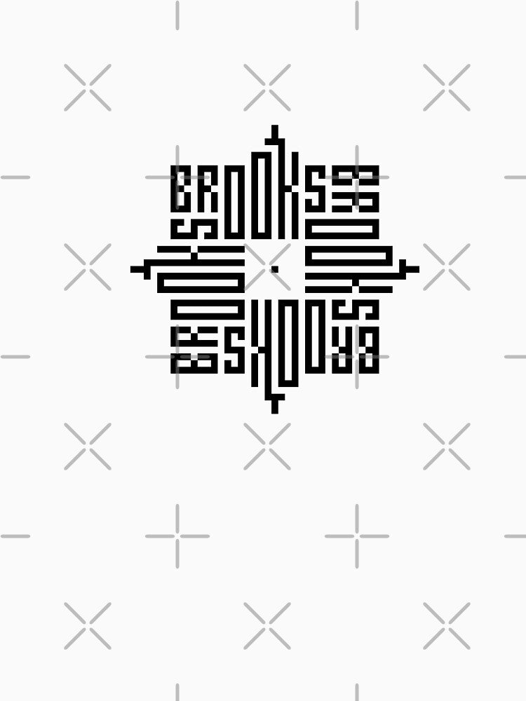BROOKS | Black  | Modern Geometric Kufi Calligraphy | From Name to Art by FOR YOUR NAME