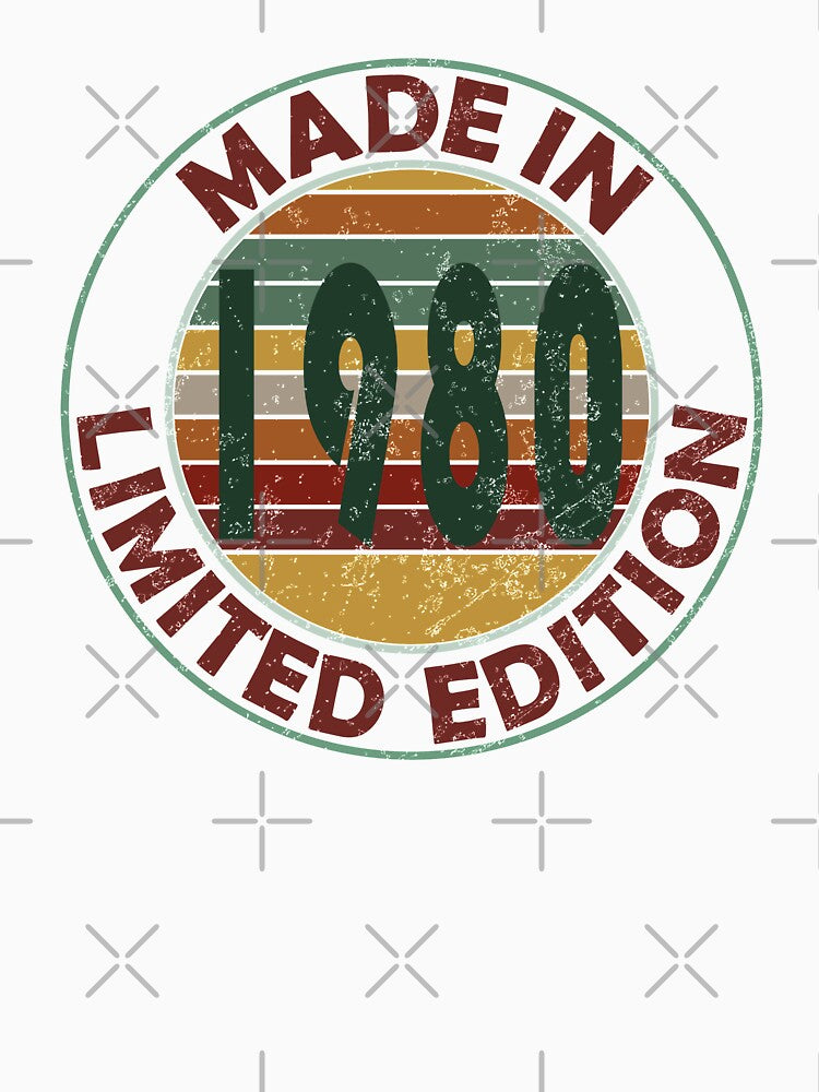 Made In 1980 Limited Edition Retro Vintage by Qudkin
