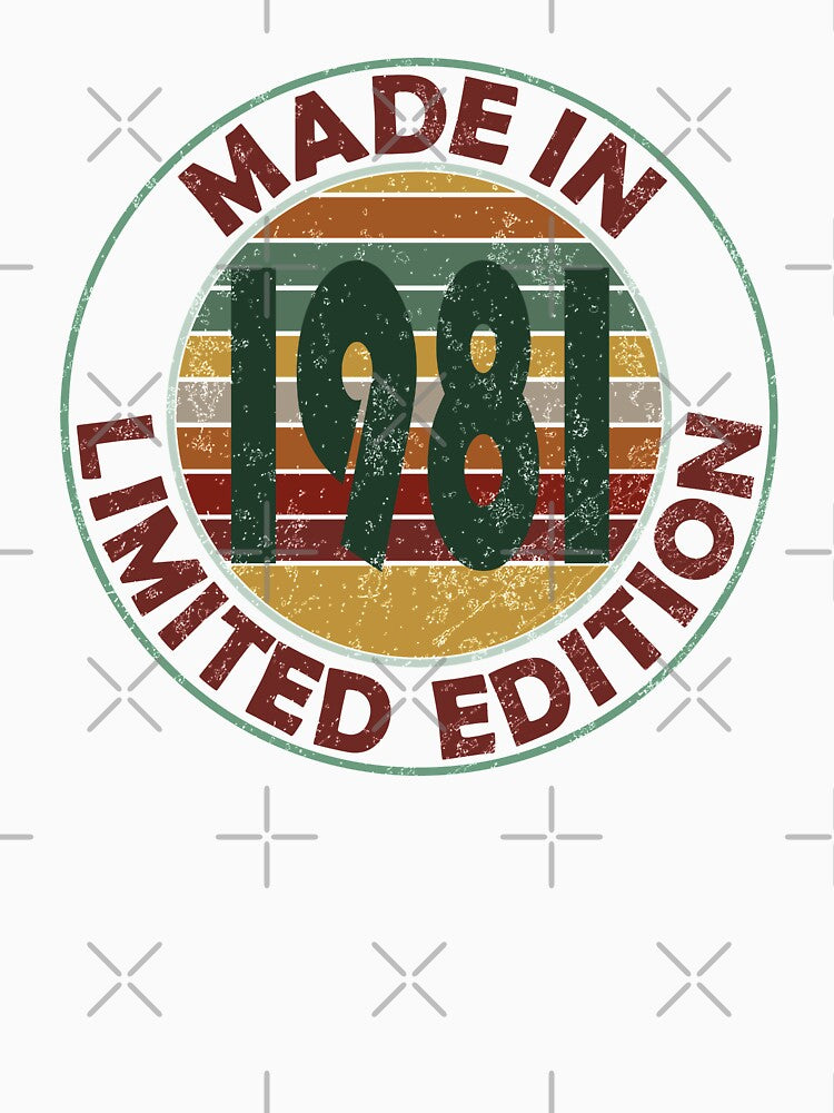 Made In 1981 Limited Edition Retro Vintage by Qudkin