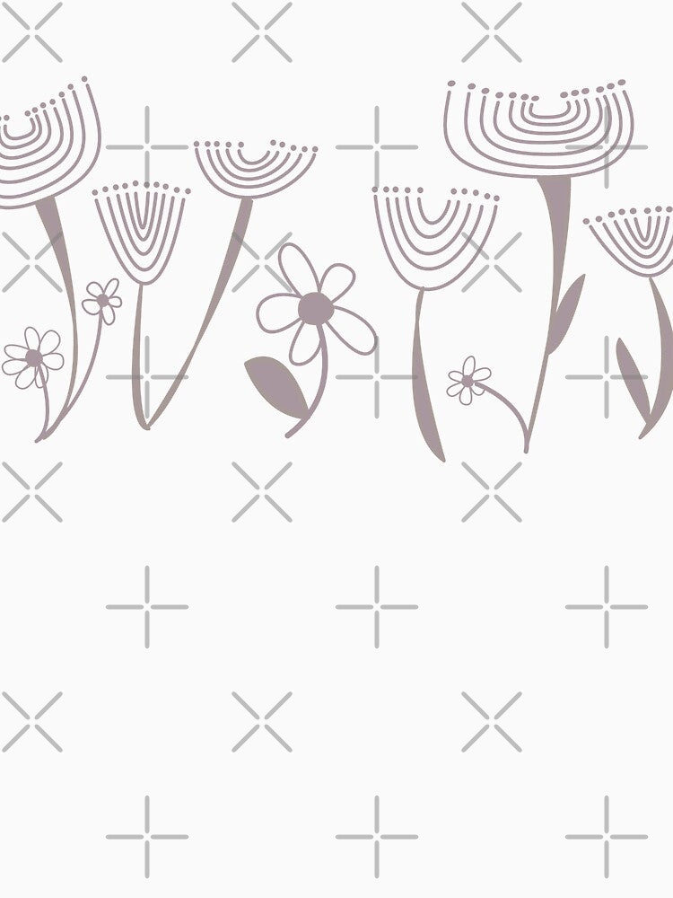 Simple, abstract, artsy graphic linear flowers floral sketch - Caroline Laursen Original by Caroline Laursen