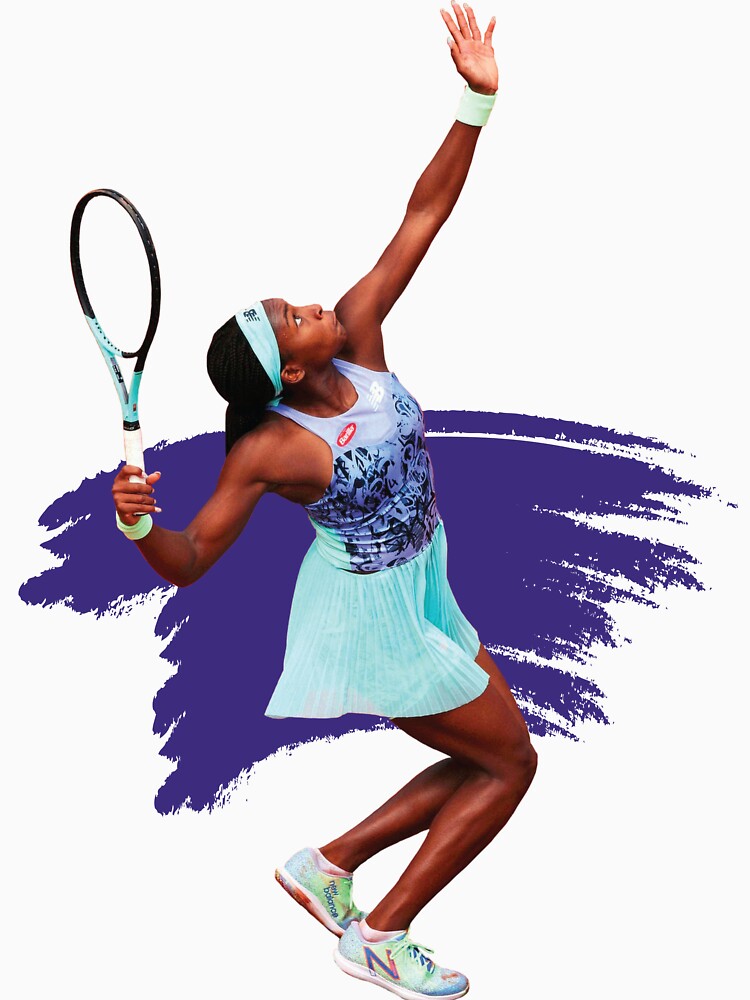 Coco Gauff Playing Tennis by Waruna  Tennakoon