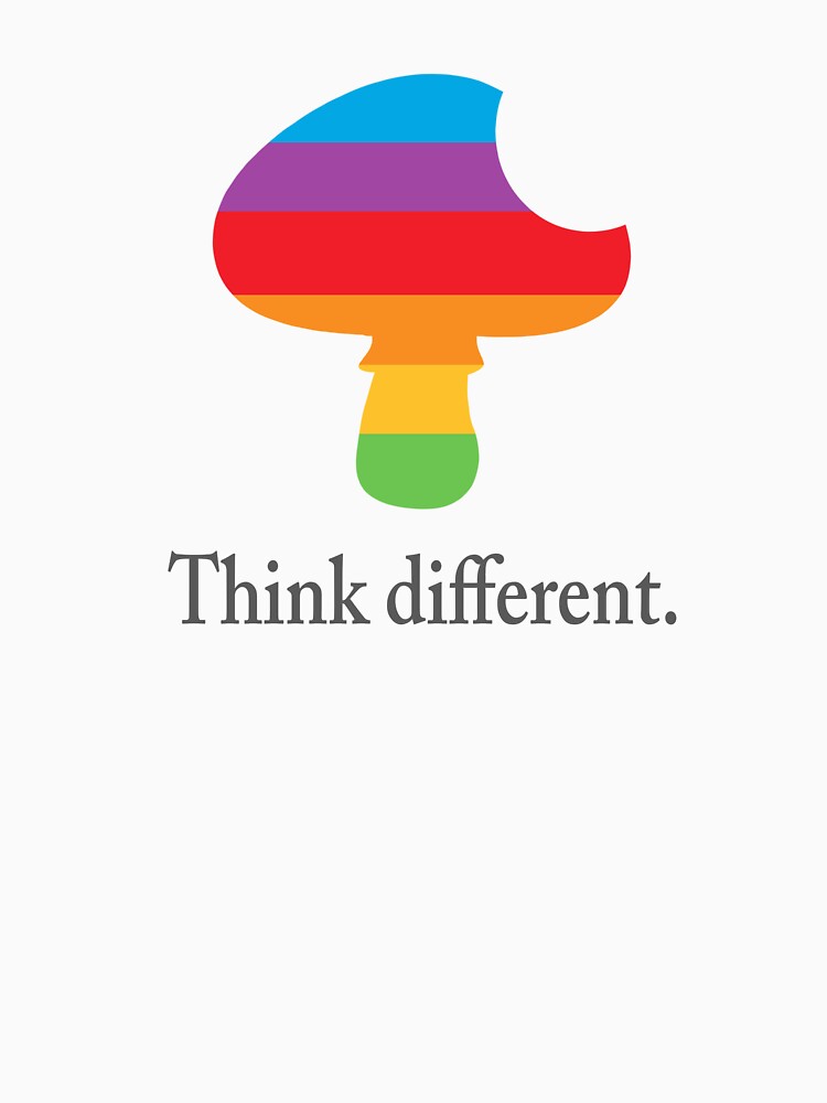 Think different. A retro rainbow mushroom logo by Mustokogeni by mustokogeni