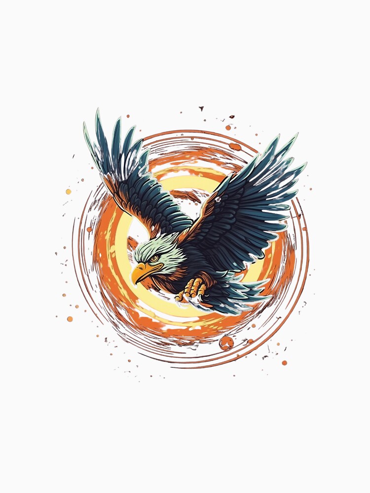 Eagle with Fire Circle by Kevin Lou