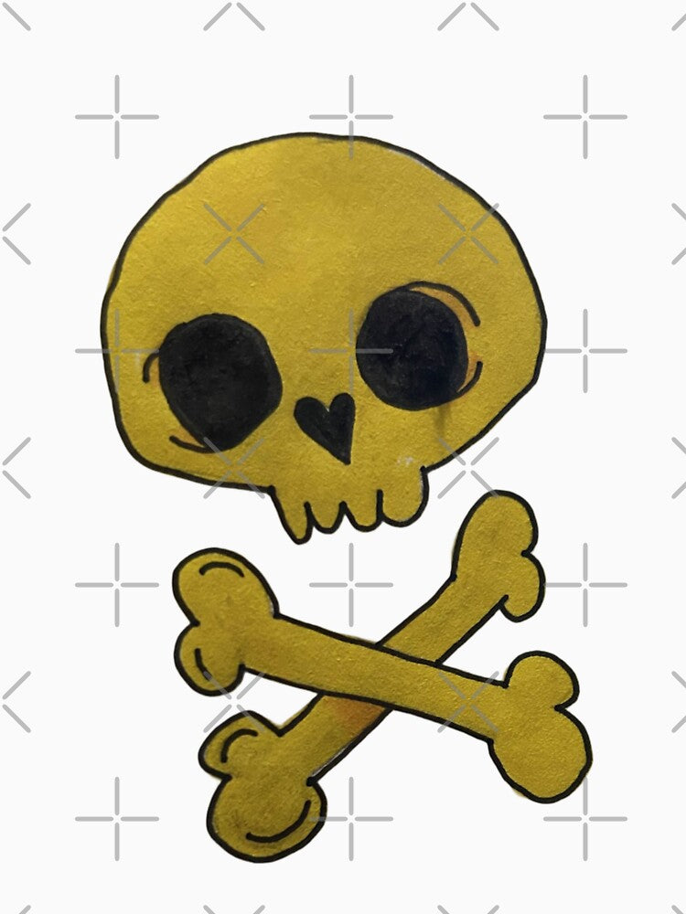Yellow Skull & Bones by J A Flanagan