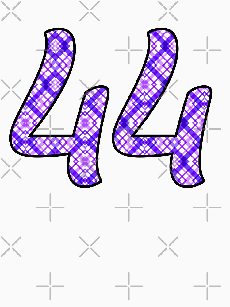 Tartan/Plaid Number 44 by NumbersFort