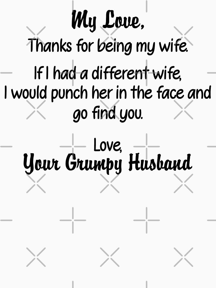 Funny Joke Couple Valentine Pillow Gift For Wife From Grumpy Husband Design by tuanitus