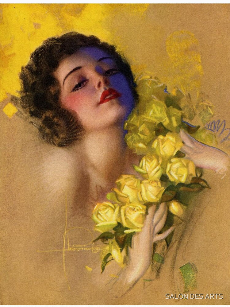 Yellow Roses (20th century) - Rolf Armstrong by SALON DES ARTS