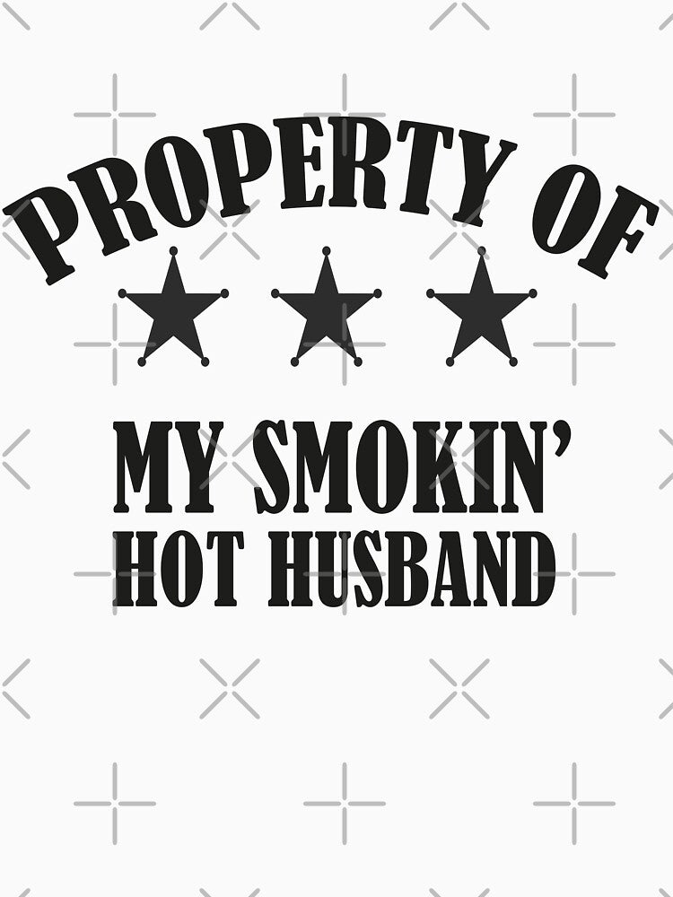 funny couple shirt-Property of My Smokin Hot husband-gift for her by ELEVATE  SHOP