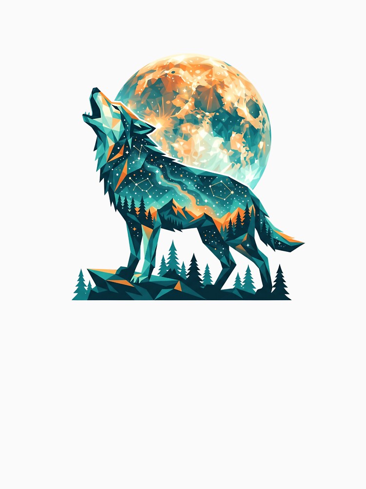Wolf feeling free at night by JC Art Creations