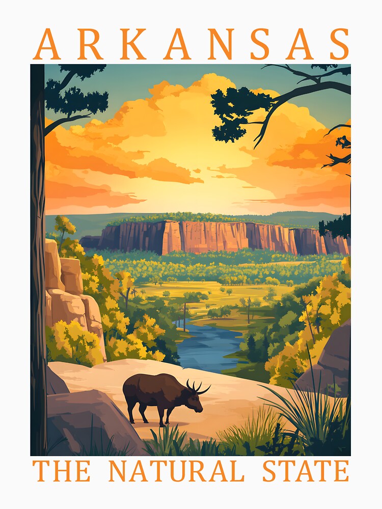 4 Arkansas Travel Poster by Lucy Goosy Art