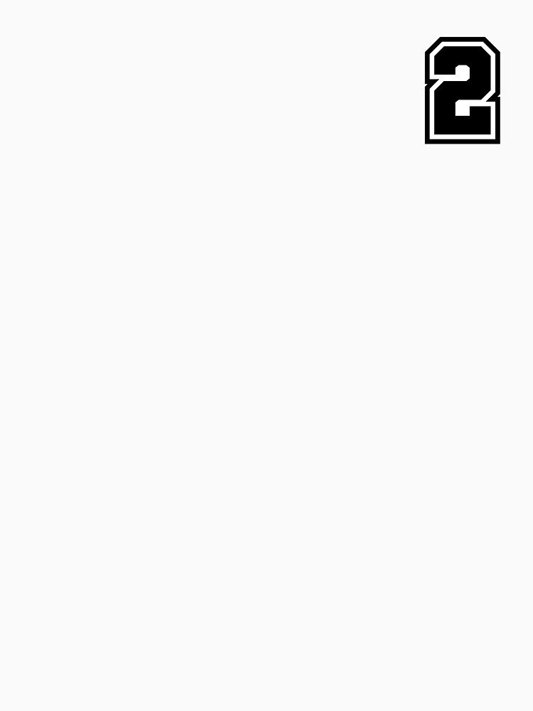 Number 2 - Classic Minimalist Digit by stickerorange