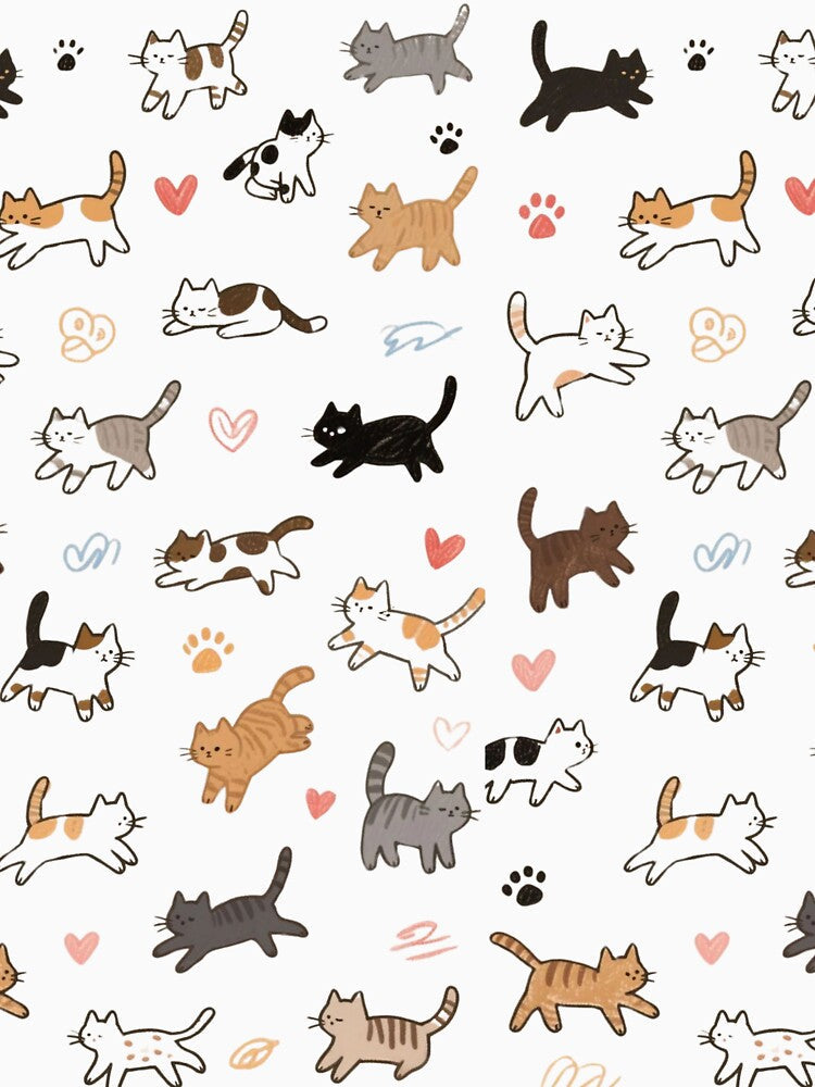 Cat printed doodles by Doodlesprouts08