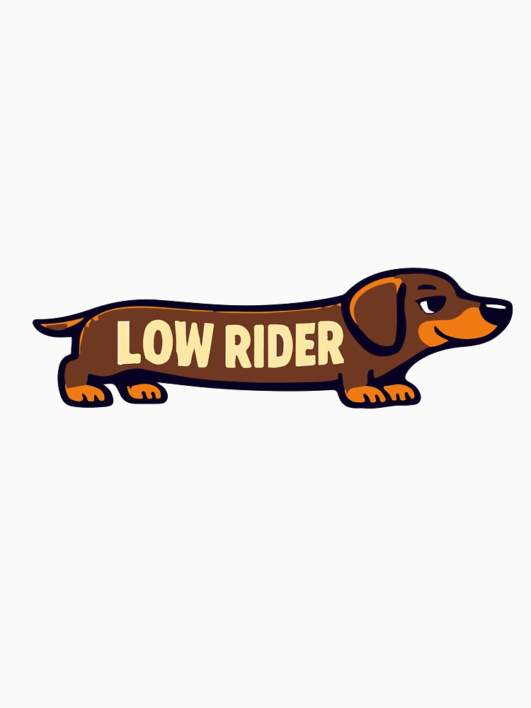 Low Rider Dachshund – Bold Funny Wiener Dog Design by EvolvCustoms