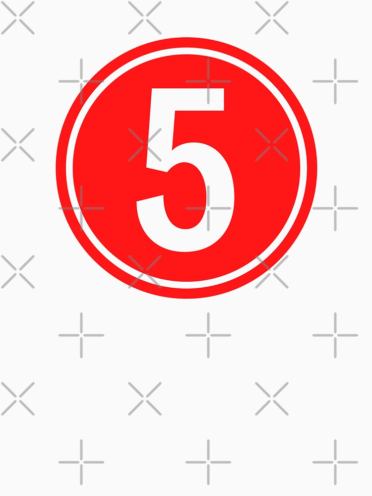 Big Red Dot Number 5 by NECHSTORE