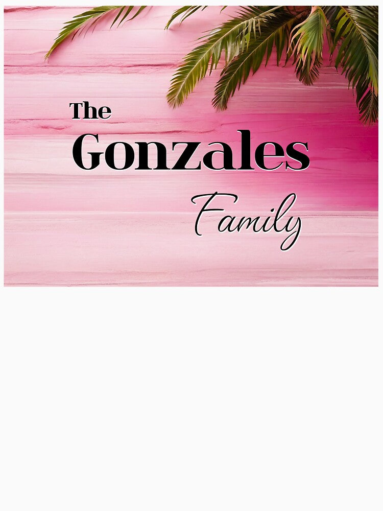 Unique Personalized Gonzales Family | Pink Tropical Gift by PinkGoddessLove