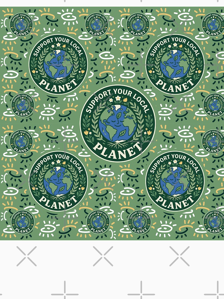 Support Your Local Planet - bogolan by Wolagno