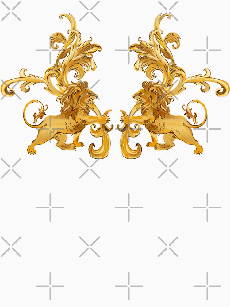 gorgeous stylish and graceful historical golden baroque lion by Beyhandesgn