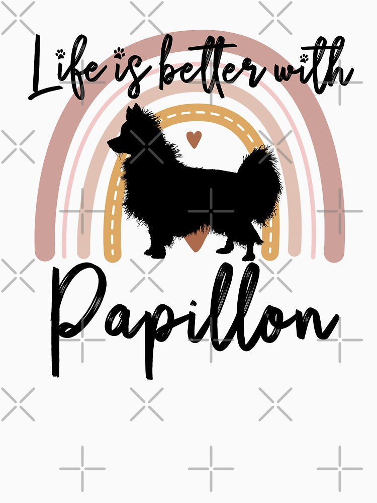 Papillon Dog Rainbow Aesthetic Boho by rafaeltto