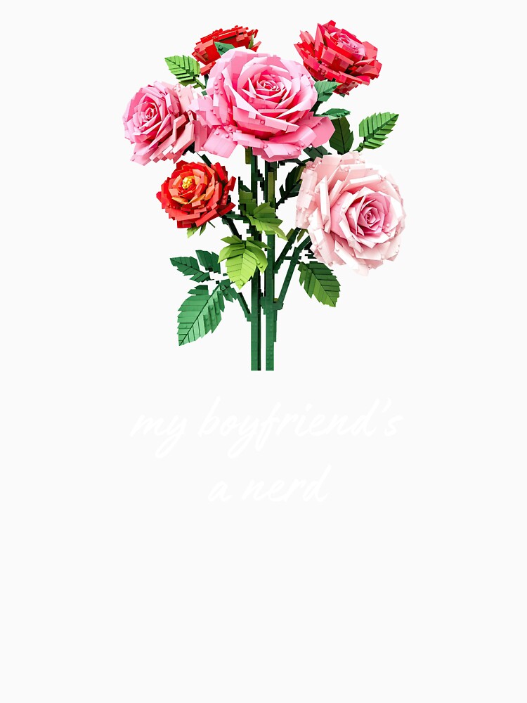 Blocks Roses Nerd Boyfriend Valentine Colorful by SStarDesigns