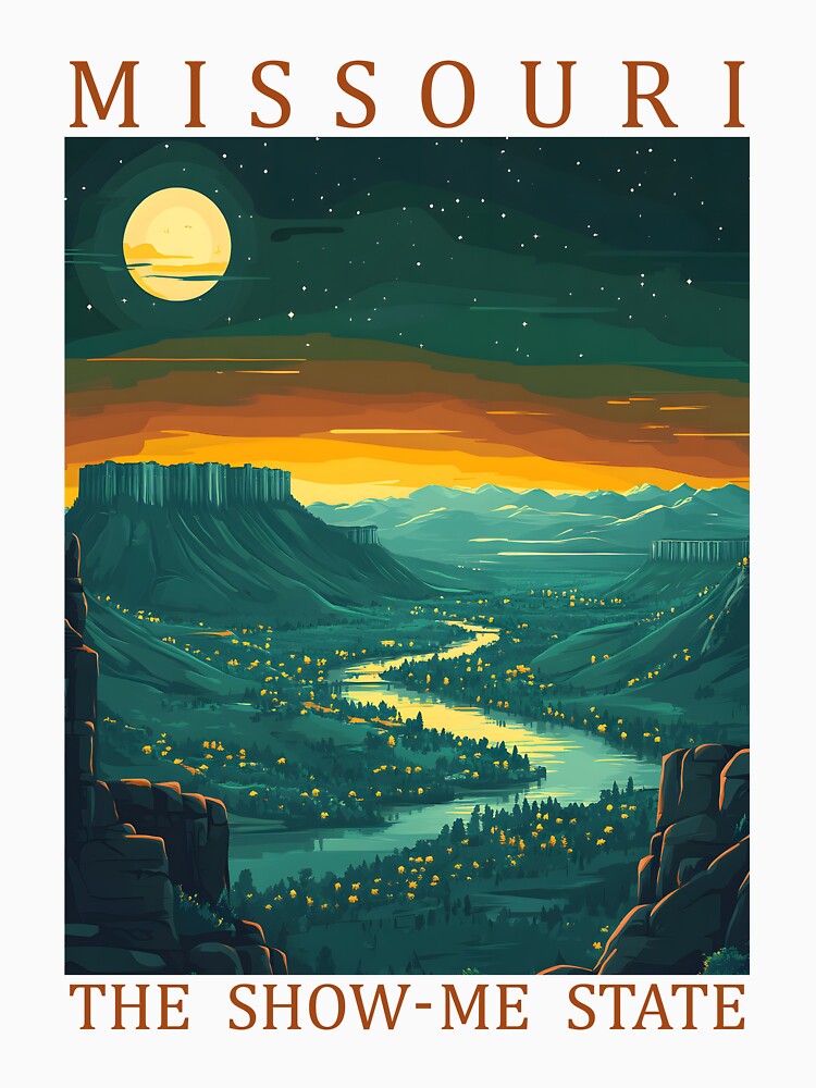 25 Missouri Travel Poster by Lucy Goosy Art