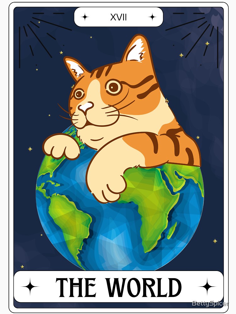 Tarot Card Tiger Cat The World by BettySpicer
