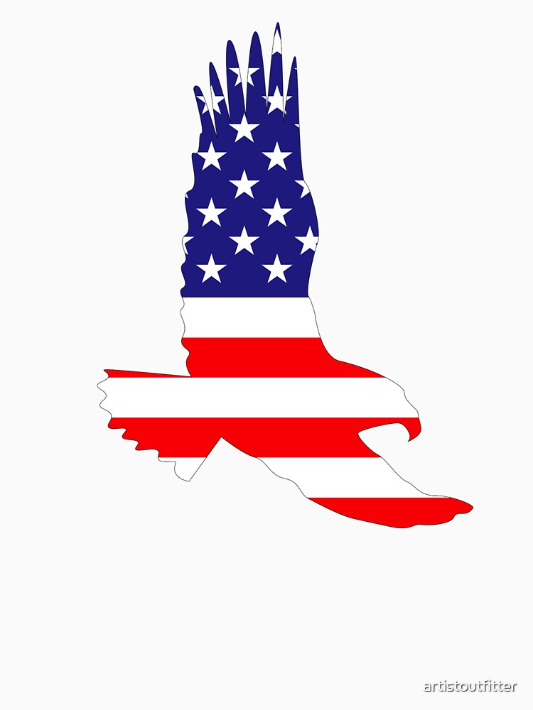American Eagle and Flag by artistoutfitter