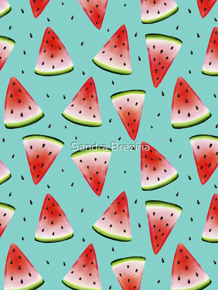 Melon dance: summer patterns and melon sticker set by Sandra Brezina