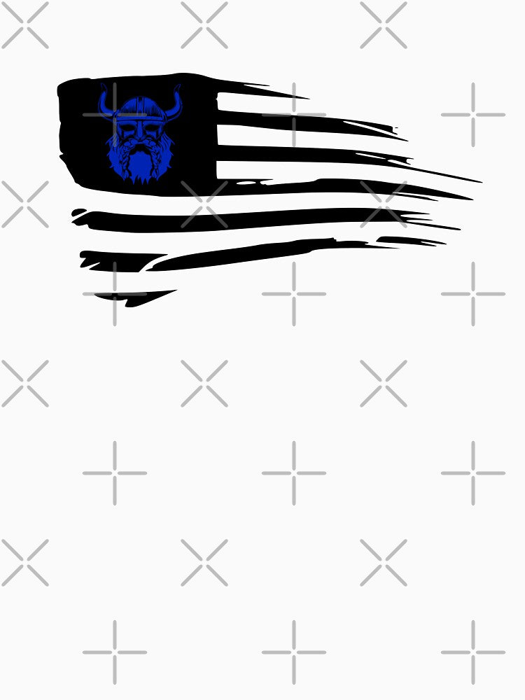 Viking distressed American Flag design by bigindian77