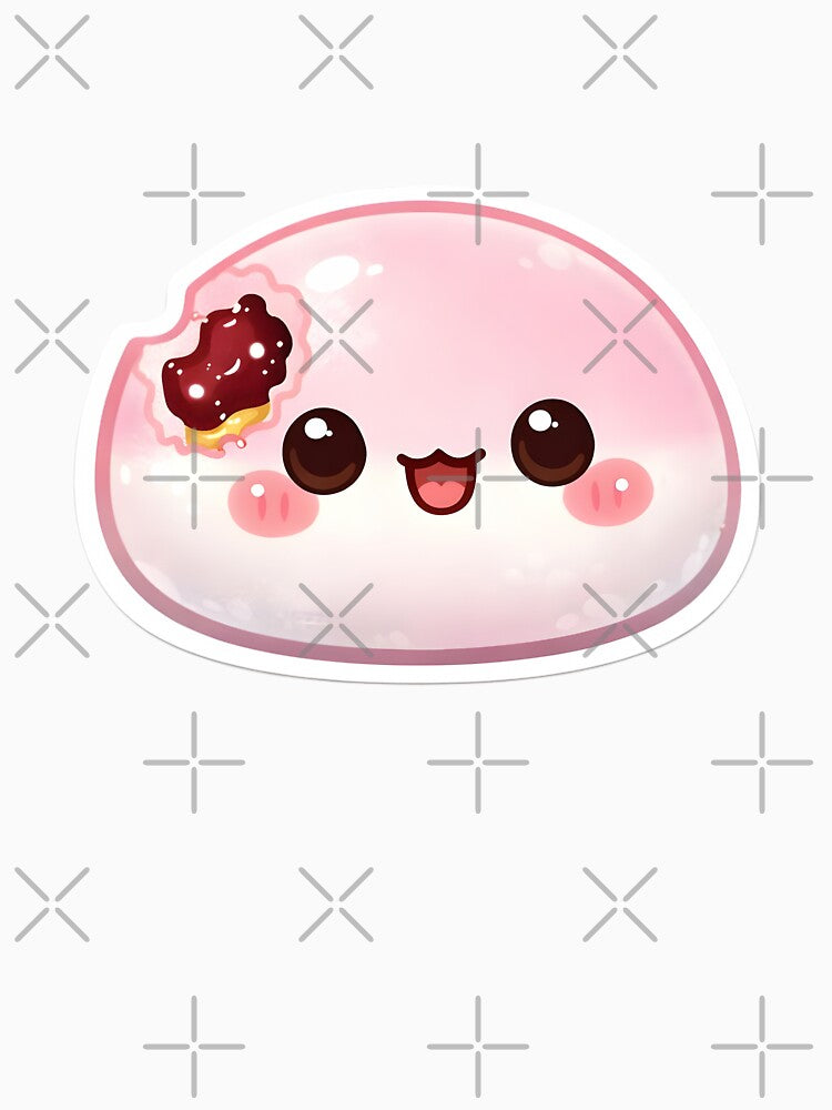 Cute Mochi Character – Kawaii Japanese Dessert Sticker by DesignEG