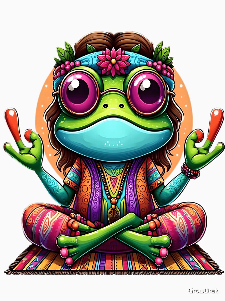 Funny Yoga frog by GrowDrak
