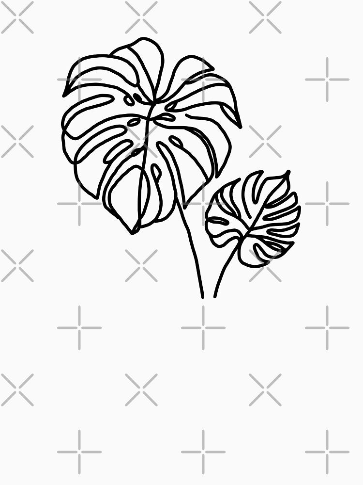 Monstera Leaves Line Art by irissletters
