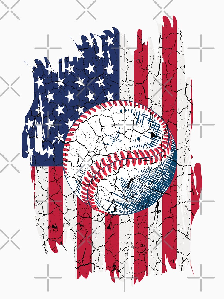american flag vintage baseball flag , dad, mom teen by wanasak