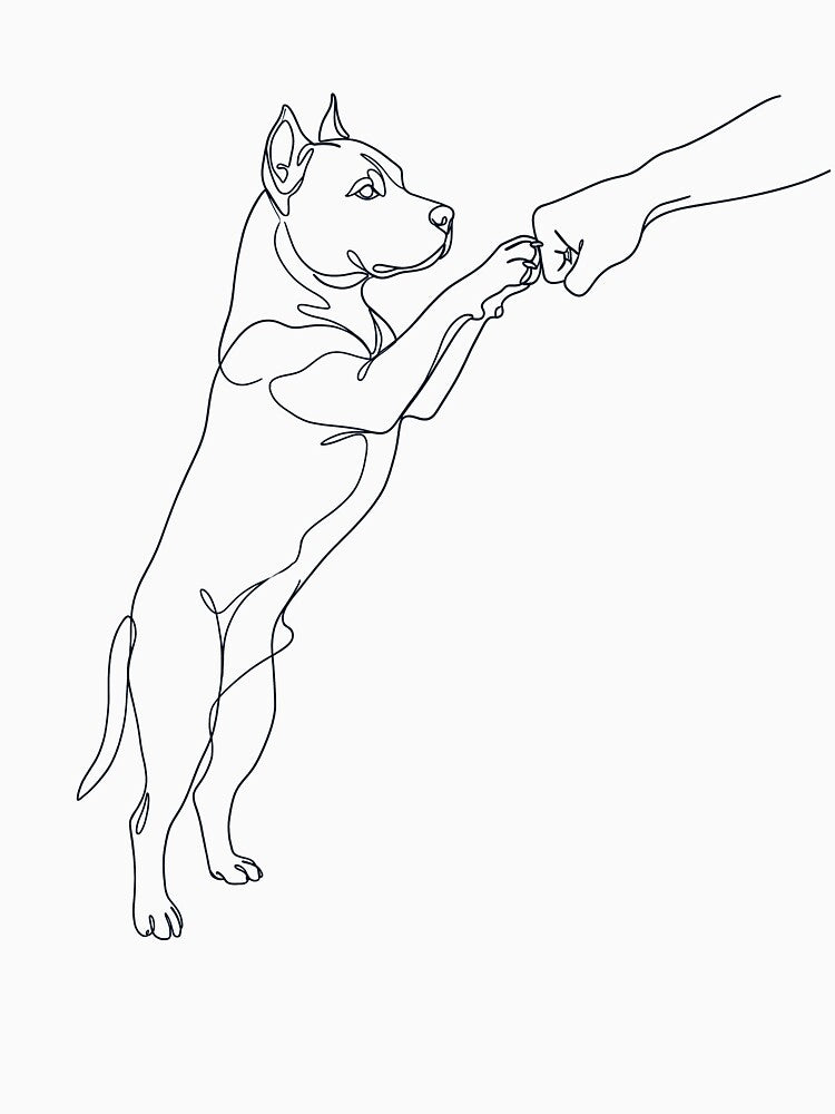 Vintage American Staffordshire Terrier Paw Friend Dog Mom Dad Lover by DoodleTortle