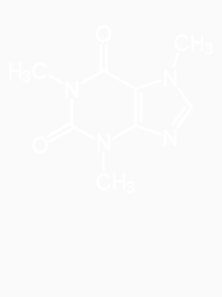 Caffeine Molecule Chemical I Love Coffee Chemistry Gift by KendraHenke