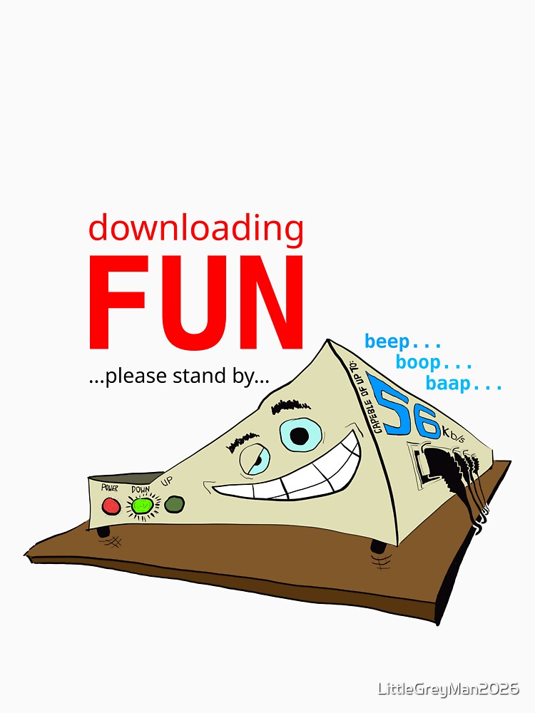 downloading fun - dial-up style ! by LittleGreyMan2026