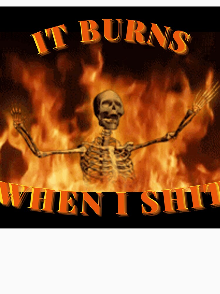 Funny Fire Skeleton Design by VossMonk3