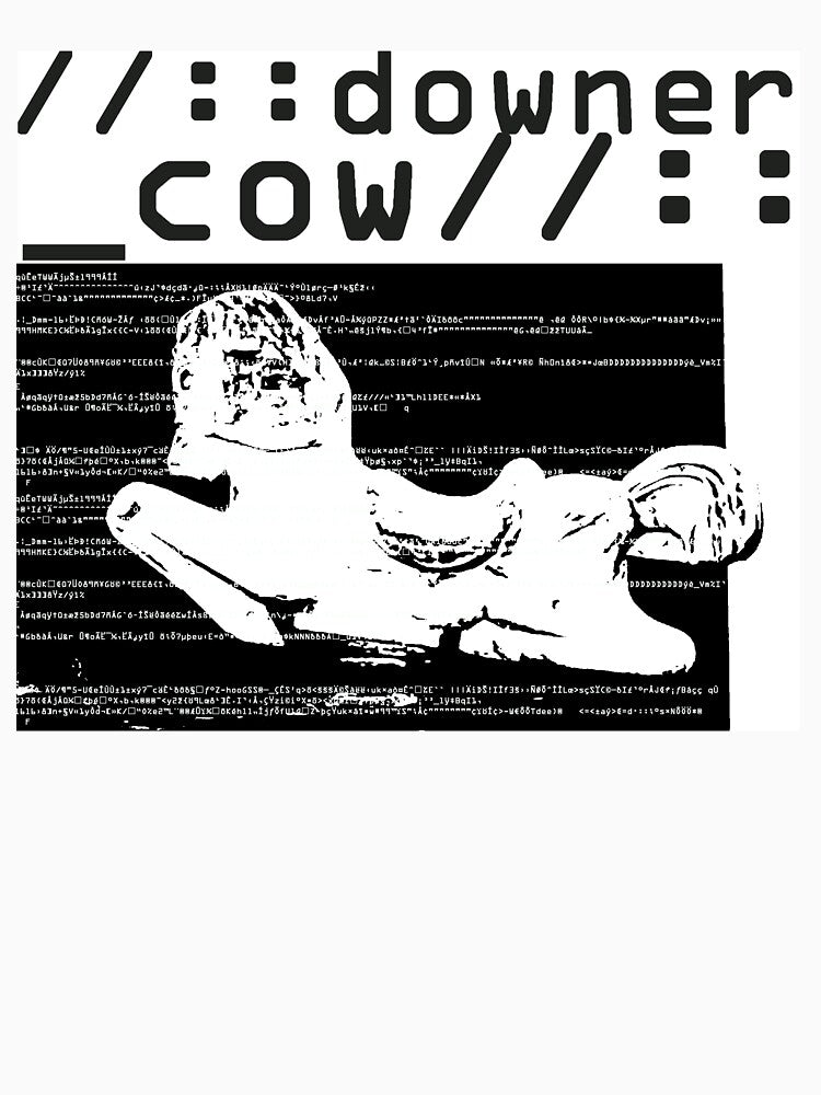 downer cow band t shirt pony edition by GlitchScape