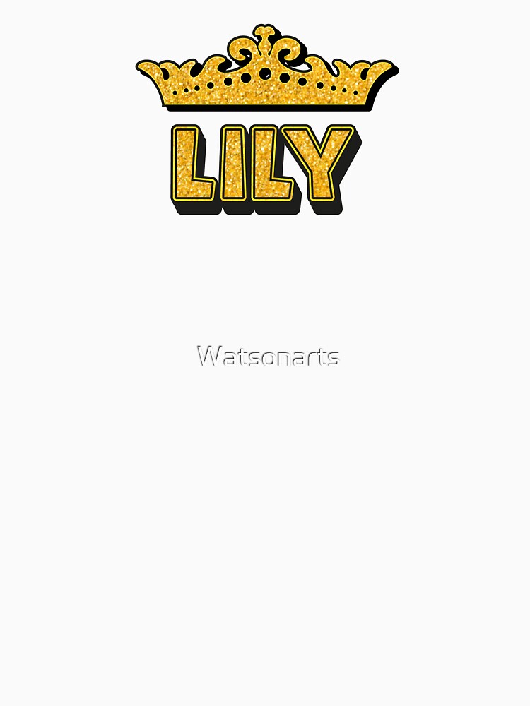 Lily Personalized Funny Custom Name Crown Design by Watsonarts