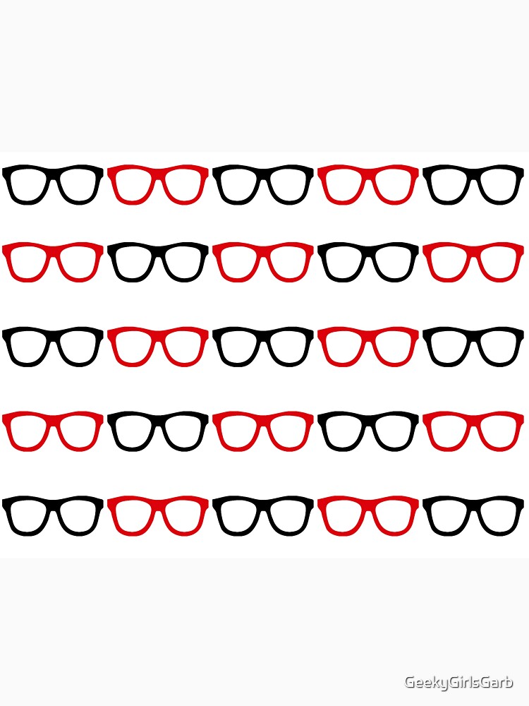 Black and Red Nerd Glasses by GeekyGirlsGarb