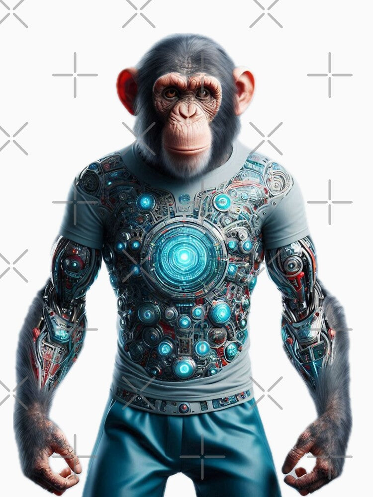 Title: Monkey in T-Shirt and Pants: Stylish and Trendy Outfit by nada-art