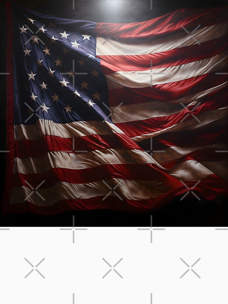 Patriotic American flag digital print by dcrc