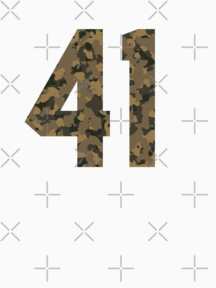 Army Camouflage Number 41 - Sports Numbers by NECHSTORE
