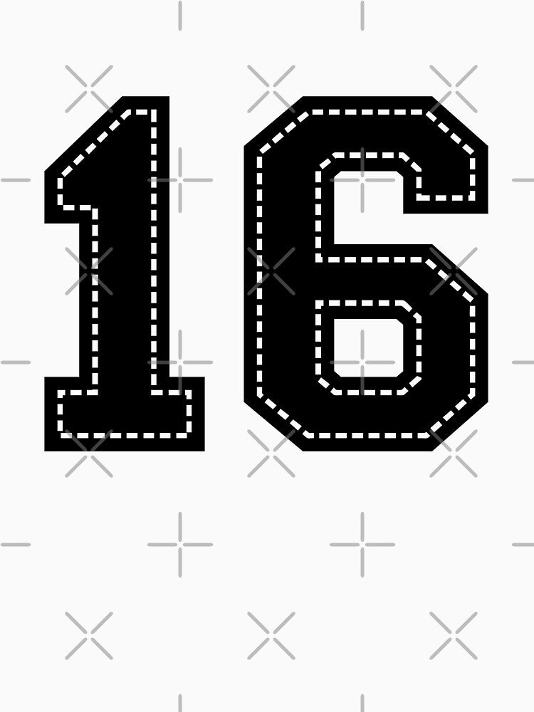 Number 16 Sixteen by StudioRedKoala
