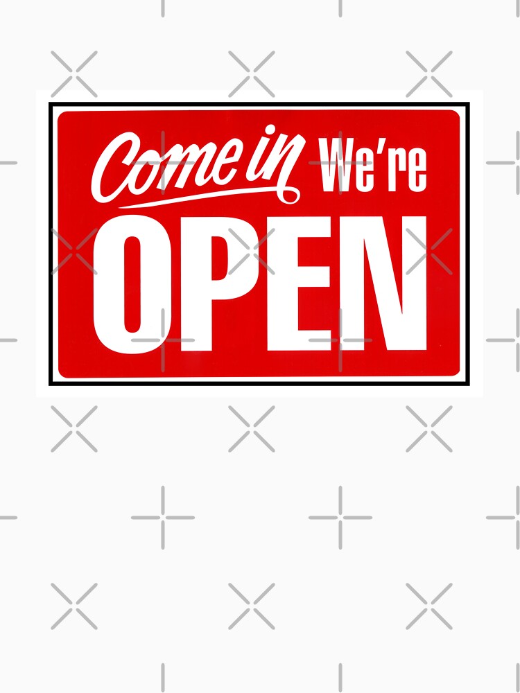 We're Open, Sign, Shop, Business, Red Signage, Open Sign by AASparksDesigns